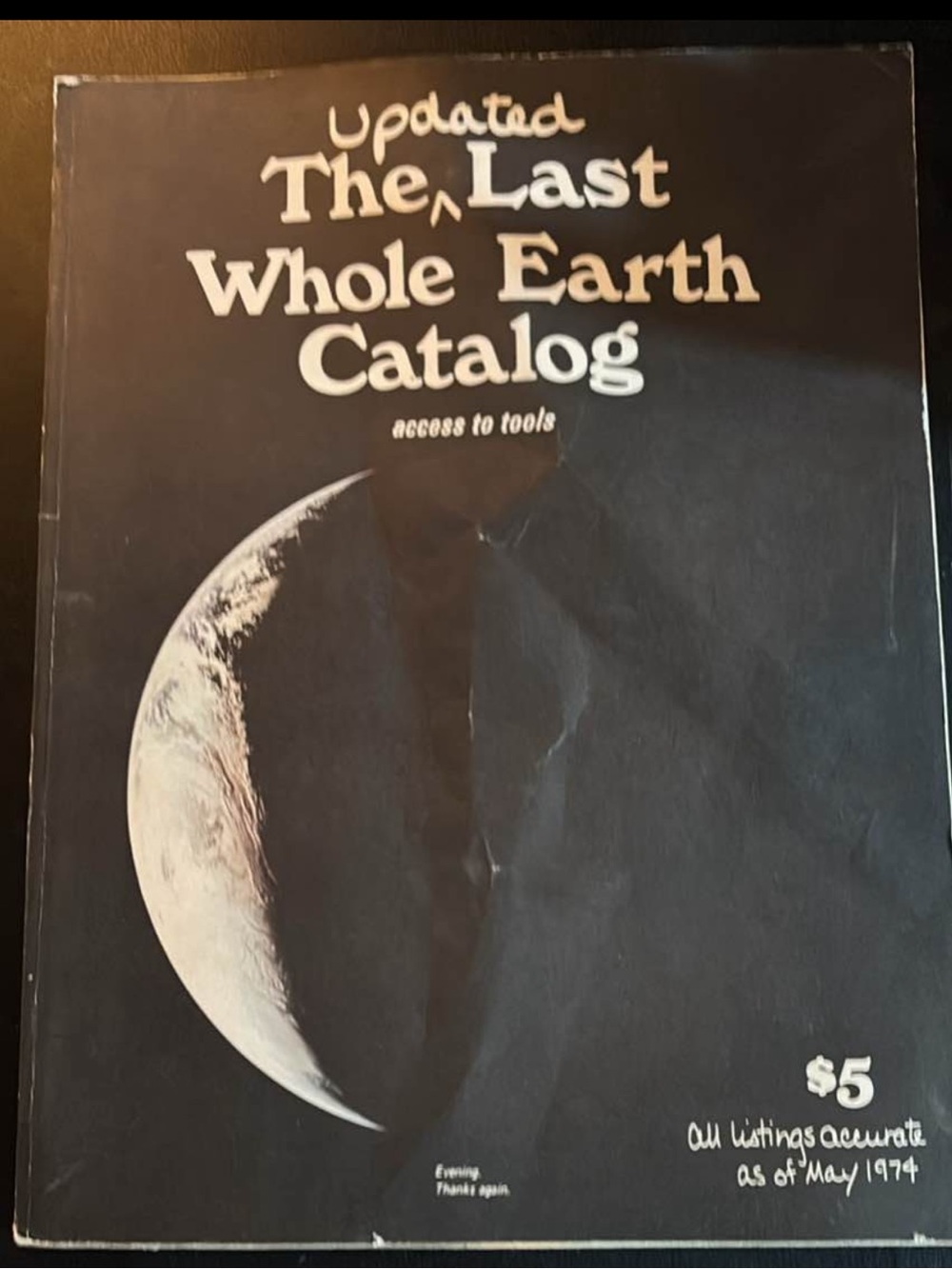 Vintage world earth catalog book